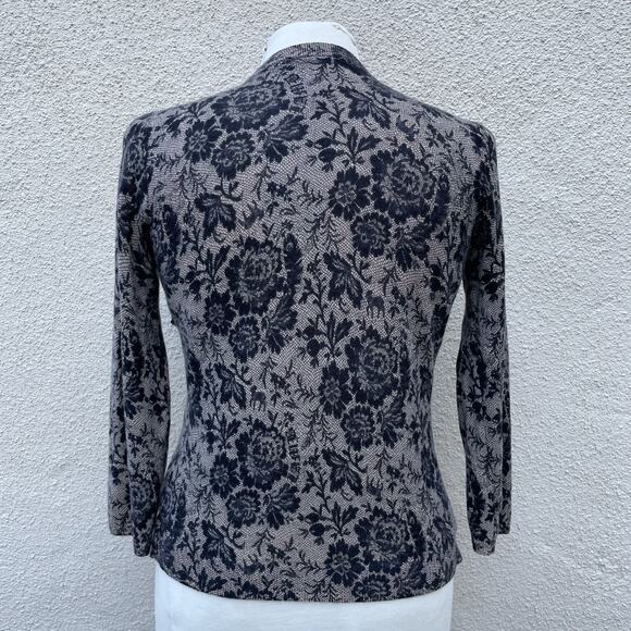 Lamb Boudoir Women's M Silk Lined Stretch Cashmere Sweater Cardigan L.A.M.B. Y2K - Picture 4 of 11